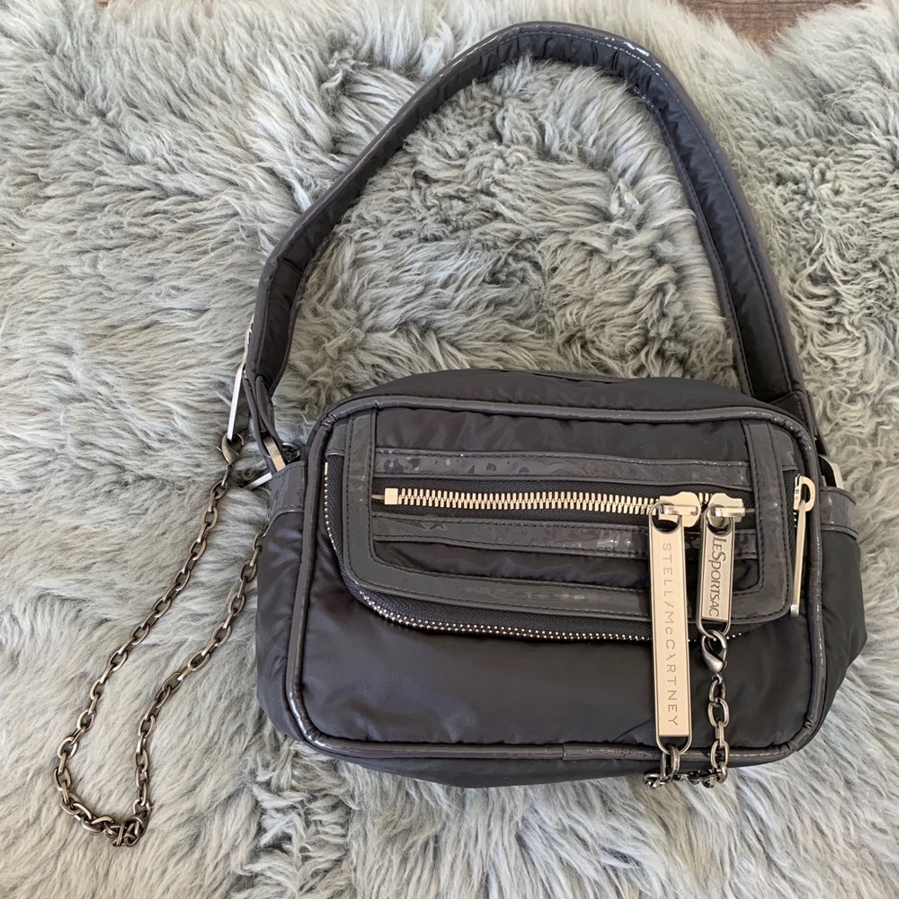 Stella McCartney LeSportSac Gray Nylon Chain Purse